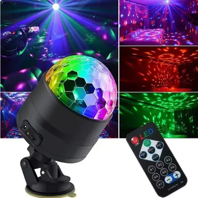 Image de Lampe Disco LED Rotative - Effet Stroboscopique RGB