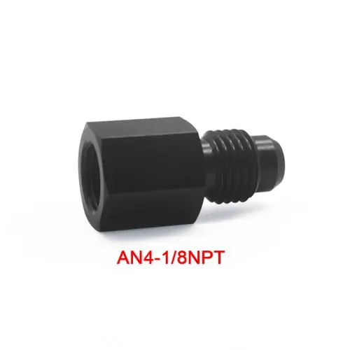 Image de Adaptateur Aluminium Noir AN4-AN10 - Raccord Réducteur 1/8 NPT