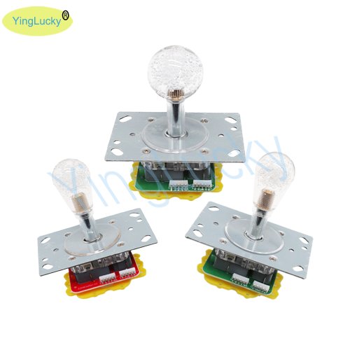 Imagen de Joystick Arcade LED de 12V con Iluminación Colorida para Máquinas de Juego: Ideal para Grúas de Garra, Máquinas de Muñecas y Juegos de Baloncesto