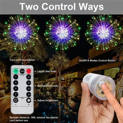 Image de Feux d'Artifice LED Fil de Cuivre - Éclairage Féerique