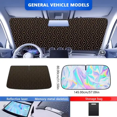 Image de Pare-soleil Voiture 5 Couches - Protection UV & Anti-Chaleur
