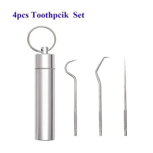 Image de Kit de Cure-Dents Portables en Acier Inoxydable