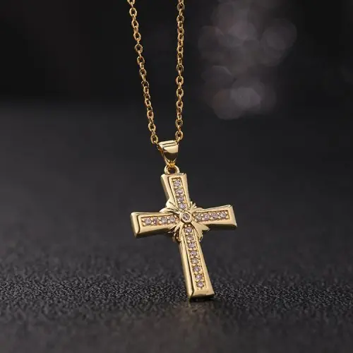 Image de Pendentif Hip Hop Zircon Croix Brillant - Bijou Tendance