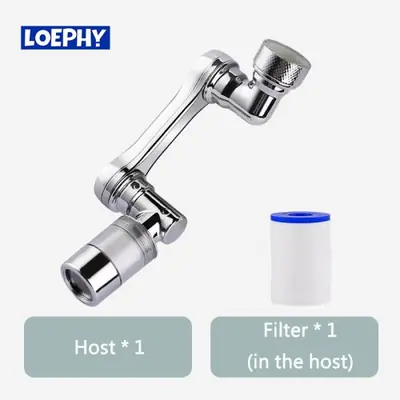 Image de Filtre à Eau Rotatif avec Tête de Pulvérisation pour Robinet de Cuisine