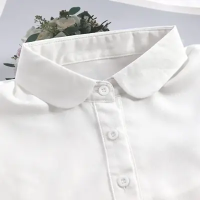 Image de Col Faux à Rabat Blanc - Accessoire de Mode pour Chemise