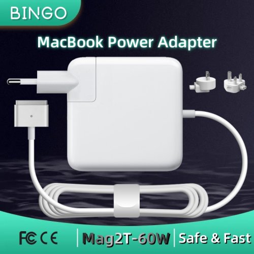 Image of 60W MagSafe 2 Power Adapter Charger for MacBook Air 11" and 13" (A1425, A1435, A1502, MD212, MD662) – Reliable Laptop Charging Solution