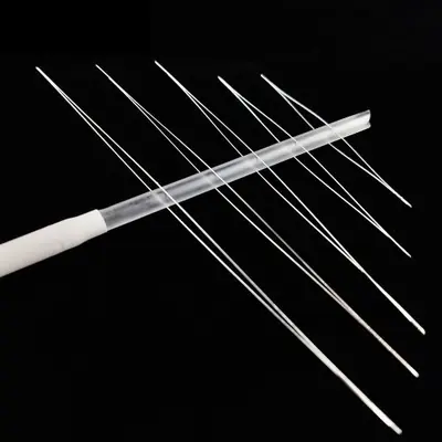 Image de Aiguilles à Perles Inox - Lot de 5 avec Grand Œil Courbé