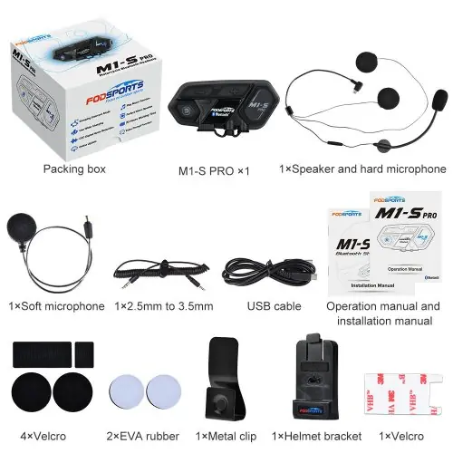 Image de Intercom Moto Bluetooth M1S Pro - Jusqu'à 8 Utilisateurs