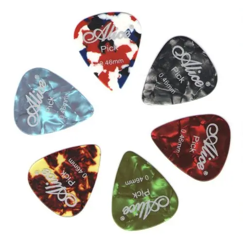 Image de Plectres Guitare 6 Pièces - Épaisseurs Variées