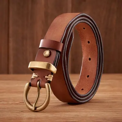 Image de Ceinture Cowboy Femme en Cuir Véritable - Style Luxe & Élégant
