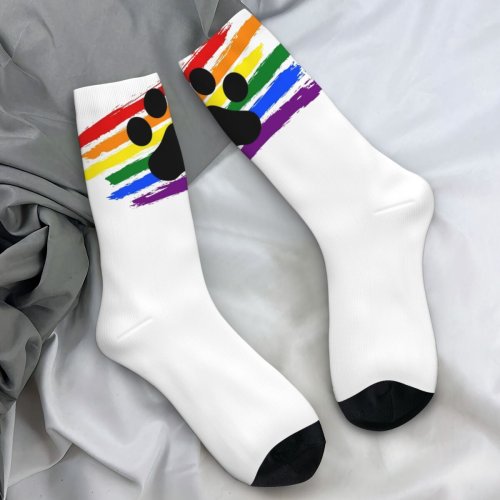 Imagen de Calcetines para Hombre con Diseño Gótico de Pata de Cachorro: Suaves, Cálidos y Antideslizantes para Invierno y Escalada
