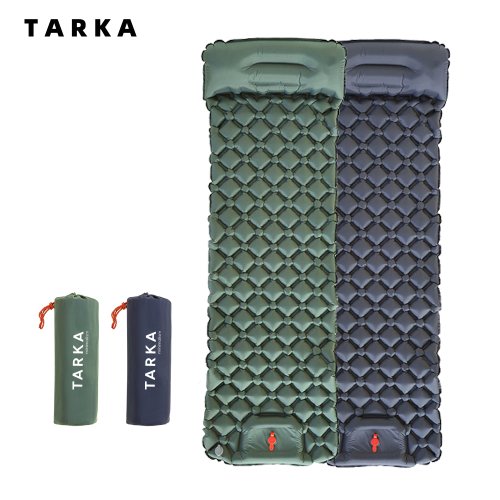 Image of Tarka Self-Inflating Camping Mat with Built-In Pillow – Lightweight, Comfortable Air Mattress for Outdoor Adventures, Hiking, and Backpacking