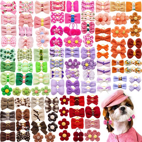 Immagine di Archi per Cuccioli Colorati – Accessori per Cani Fatti a Mano