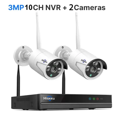 Image de Système de Surveillance WiFi 10CH avec Caméras HD et Vision Nocturne