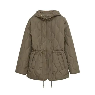 Image de Veste Hiver Femme Col Cravate Capuche Matelassée - Tendance 2025