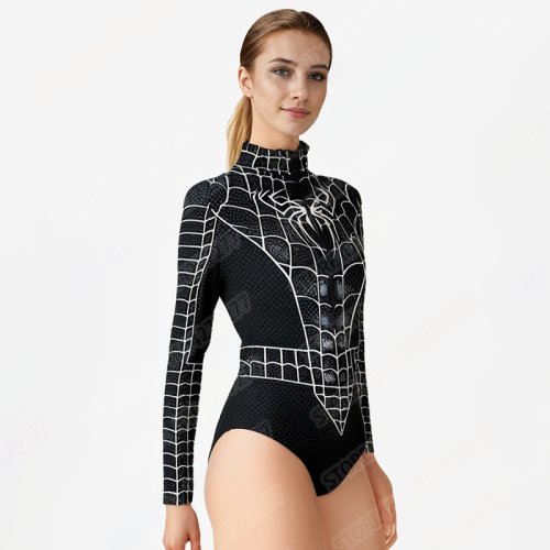 Immagine di Spider Costume da bagno donna Costumi da bagno Costumi Spiderman Costume da bagno per donna Costumi interi Tuta Spider-Man Cosplay Body