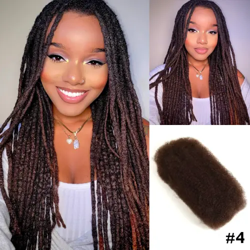 Image de Cheveux Afro Kinkys Vierges 50g - Extensions Naturelles pour Tresses