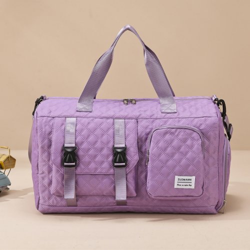 Image of Large Capacity Durable Nylon Argyle Travel Duffle Bag – Spacious, Portable Sports Gym Bag for Overnight Trips and Everyday Use