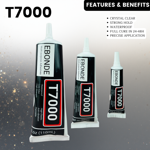 Bild von T7000 Schwarz Kleber – Präzise Reparatur & DIY-Lösung