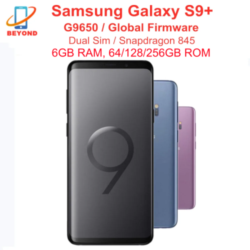 Afbeelding van Samsung Galaxy S9 Plus S9+ G9650 Dual Sim Octa Core 6.2" 6GB RAM 64/128/256GB ROM NFC Snapdragon 845 4G LTE mobiele telefoon