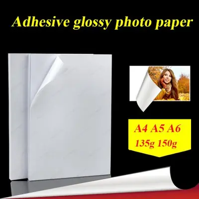 Image de Papier Photo Autocollant Haute Brillance A4/A5/A6