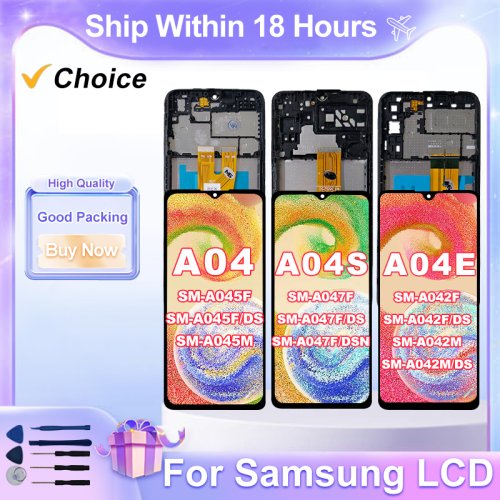 Zdjęcie Wyświetlacz LCD z ekranem dotykowym do Samsung Galaxy A04, A045, A045F, A04S, A047, A047F, A04E, A042, A042F – oryginalna jakość, szybka wymiana