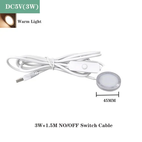 3W cálido claro 1.5m