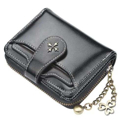 Image de Portefeuille Court Femme en Cuir PU - Élégant & Pratique