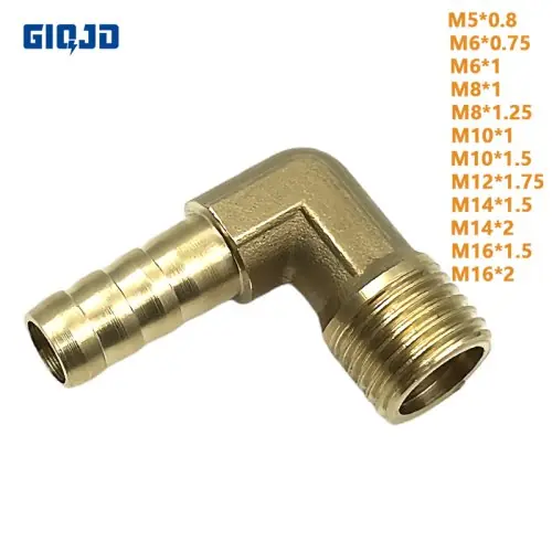 Image de Raccord Coude Tuyau Laiton - Adaptateur Mâle 4 à 16mm