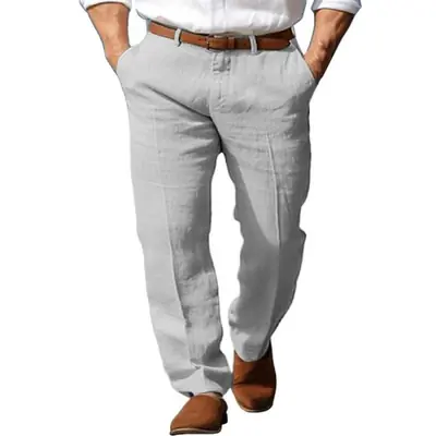 Image de Pantalon Lin Homme Été - Style Business Confortable