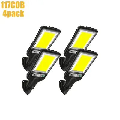 Image de Lampe Solaire LED avec Capteur de Mouvement - 117 COB, 3 Modes d'Éclairage