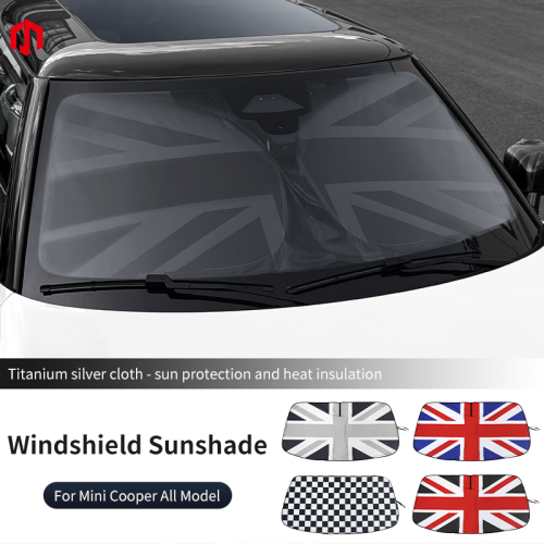 Immagine di Parasole Anteriore per Auto con Protezione UV e Riflettente per Mini Cooper F56, F60, F65, F66, F55, R56, R60, J01, J05 – Copertura Parabrezza Anti-Riflesso