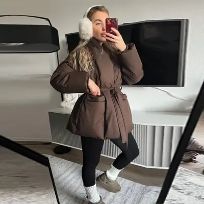Image de Manteau Hiver Kimono Femme - Chaud & Décontracté