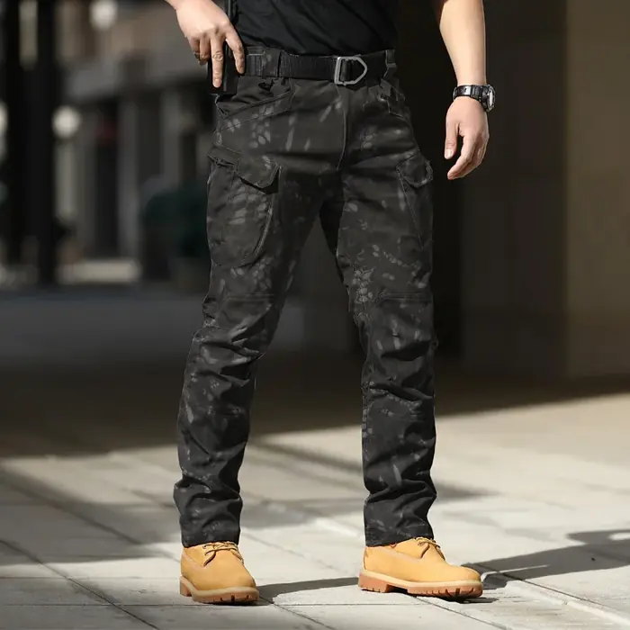Image de Pantalon Tactique Homme Coton Extensible - Idéal pour Randonnée et Camping