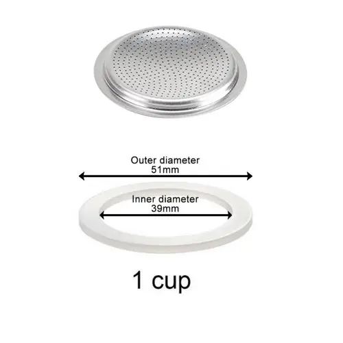 Image de Filtre Anti-Pression Inox pour Moka - Café Plus Fort & Sans Brouillard