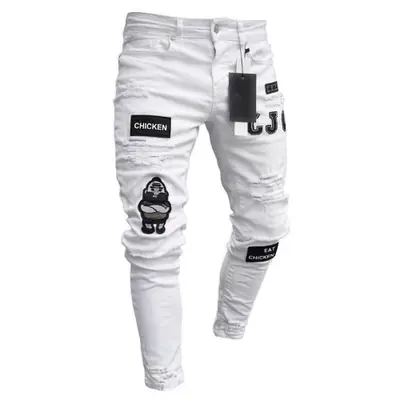 Image de Jeans Skinny Déchirés pour Motardes - Style Rock & Élégant