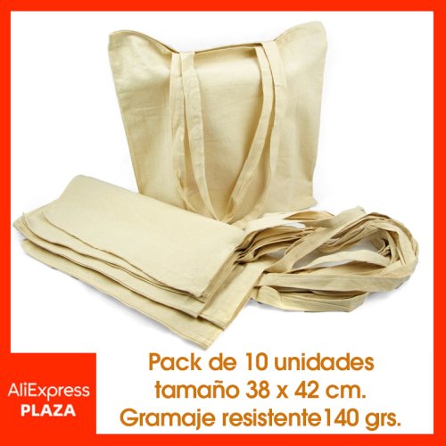 Imagen de Bolsas Ecológicas de Algodón - Pack de 10 Unidades