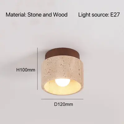 Image de Plafonnier en travertin élégant pour intérieur