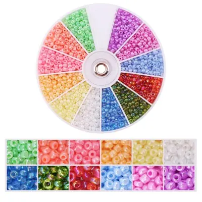 Image de Perles de Rocaille Verre - Lot de 2000 Pièces