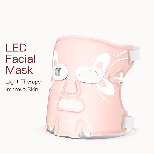 Image of Natural Glow LED Facial Mask – 5-Color Photon Therapy for Anti-Aging, Skin Rejuvenation & Brightening with Soft Silicone Fit