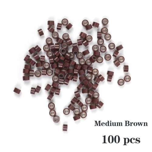 Średni brązowy 100pcs