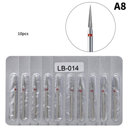 Immagine di 10 pezzi fresa diamantata per Manicure punte per trapano elettrico per unghie accessorio macchina pe...