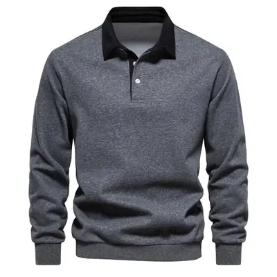 Image de Sweat-shirt à col polo homme - Style tendance automne 2023
