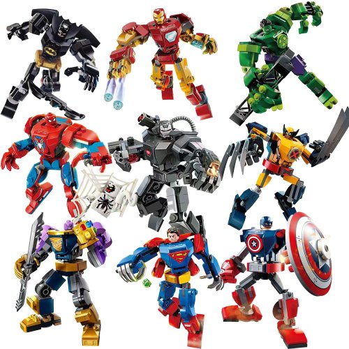 Avengers Bouwstenen Set met Thor, Iron Man en Thanos – Compatibel met LEGO, Superhelden Actionfiguren en Decoratief Model voor Kinderen