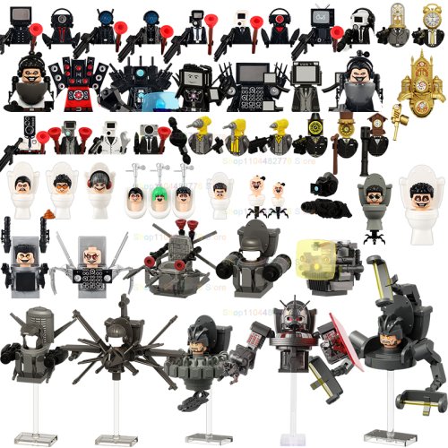 Afbeelding van Skibidi Toilet Actionfiguren - Bouwset met TV Man & Titan Cameraman