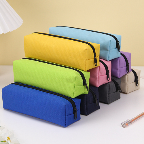 Imagen de Estuche de Lápices de Color Sólido con Cremallera – Bolsa Grande para Estudiantes, Papelería Escolar Moderna y Práctica, Ideal como Regalo para Niños y Niñas