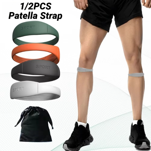 Immagine di Cinturino per Ginocchio in Silicone con Supporto Tendine Rotuleo – Fascia Sportiva Flessibile e Antiurto per Protezione e Cura del Ginocchio