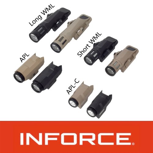 Zdjęcie Taktyczny Inforce WML APL z Nylonowym Karabinem, Pistoletem i Stroboskopowym Światłem LED – Kompatybilny z 20mm Szyną, Idealny do Airsoft, Myśliwstwa i Latarki Myśliwskiej