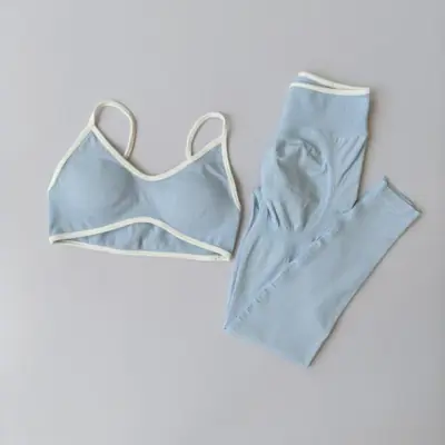 Image de Ensemble Sport Femme 2 Pièces - Soutien-Gorge & Leggings Taille Haute