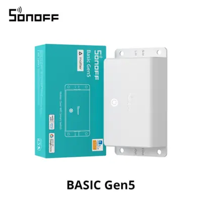 Image de Interrupteur intelligent Wi-Fi Matter Sonoff Basic 1GS Gen5 - Lot de 4